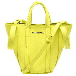 Balenciaga Everyday XS North South Shoulder Tote Bag Handbag Yellow Leather